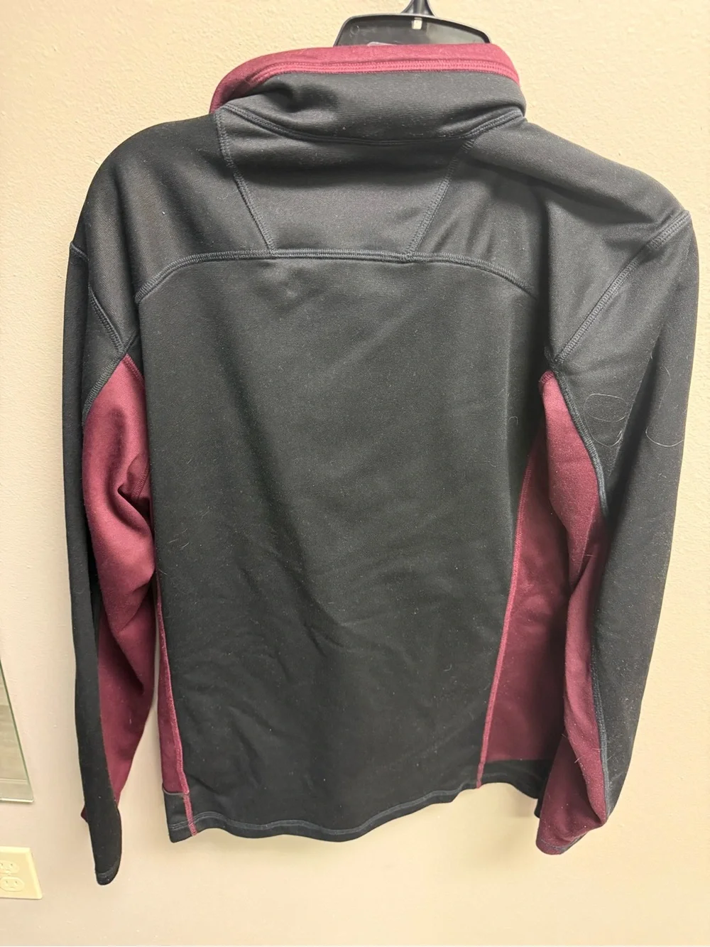 The North Face Black and Burgundy Softshell Utility Jacket